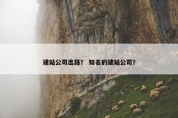 建站公司出路？ 知名的建站公司？