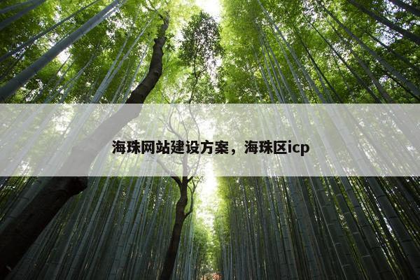 海珠网站建设方案，海珠区icp