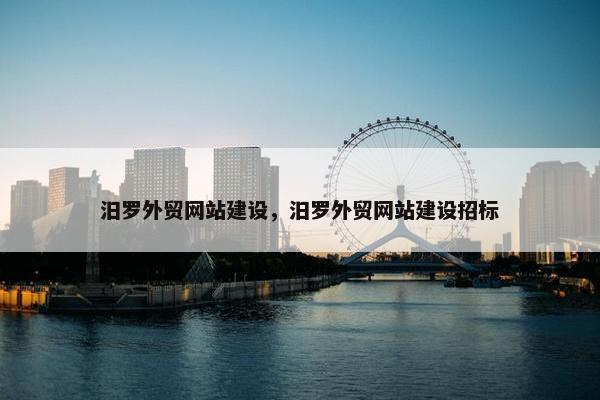 汨罗外贸网站建设，汨罗外贸网站建设招标