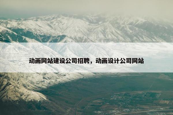 动画网站建设公司招聘，动画设计公司网站