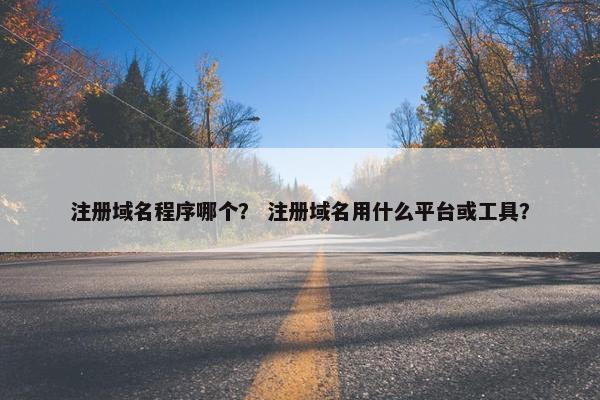 注册域名程序哪个？ 注册域名用什么平台或工具？