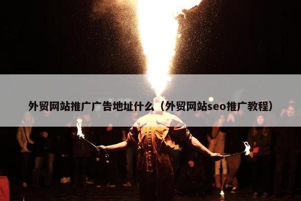 外贸网站推广广告地址什么（外贸网站seo推广教程）