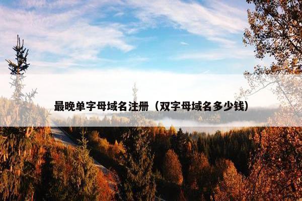 最晚单字母域名注册（双字母域名多少钱）