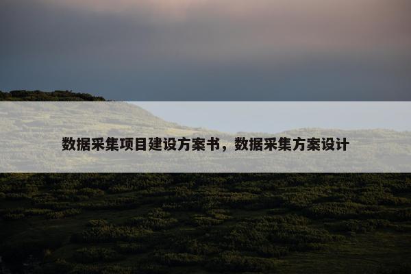 数据采集项目建设方案书，数据采集方案设计