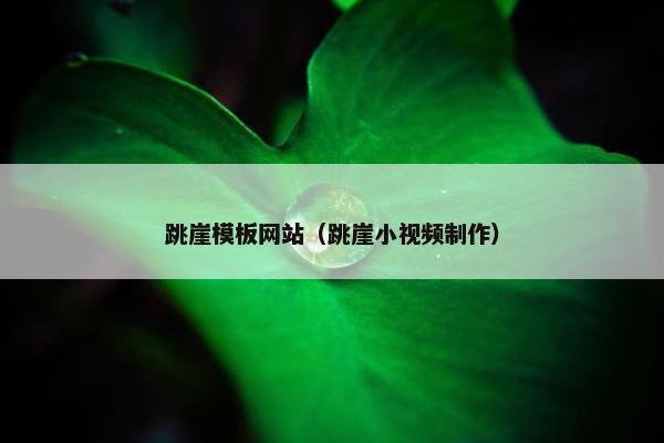 跳崖模板网站（跳崖小视频制作）