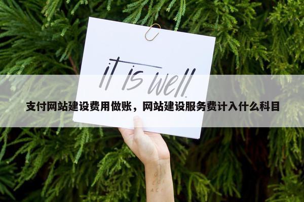 支付网站建设费用做账，网站建设服务费计入什么科目