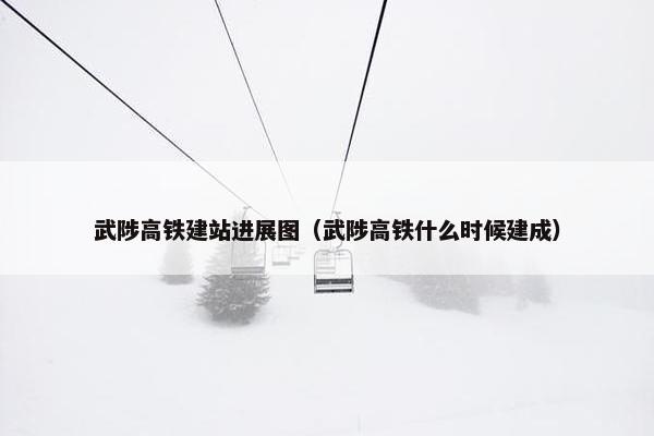 武陟高铁建站进展图（武陟高铁什么时候建成）