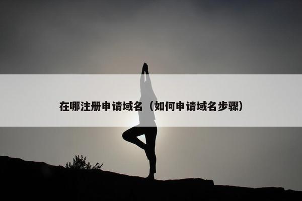 在哪注册申请域名（如何申请域名步骤）