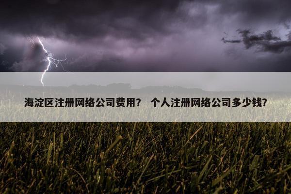 海淀区注册网络公司费用？ 个人注册网络公司多少钱？
