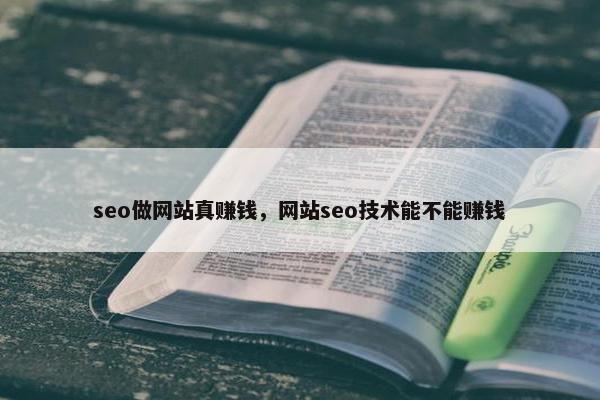 seo做网站真赚钱，网站seo技术能不能赚钱