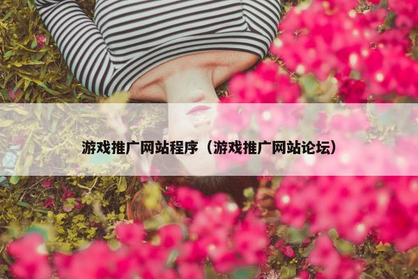 游戏推广网站程序（游戏推广网站论坛）