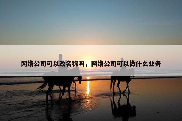 网络公司可以改名称吗，网络公司可以做什么业务