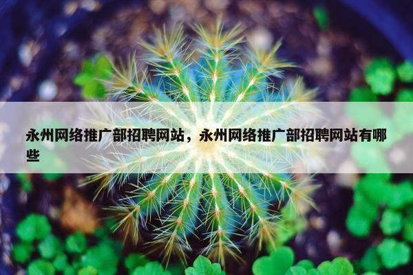 永州网络推广部招聘网站，永州网络推广部招聘网站有哪些