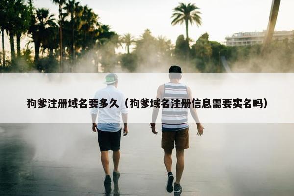 狗爹注册域名要多久（狗爹域名注册信息需要实名吗）