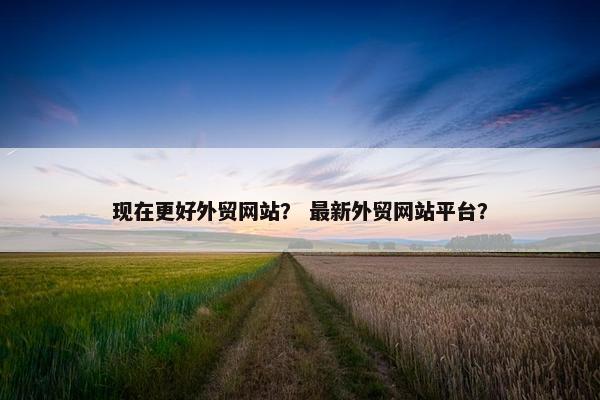 现在更好外贸网站？ 最新外贸网站平台？