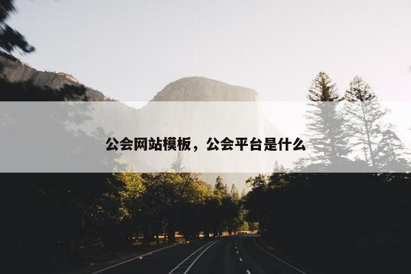 公会网站模板，公会平台是什么