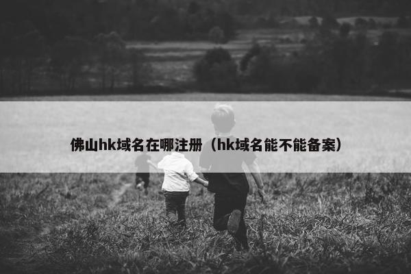 佛山hk域名在哪注册（hk域名能不能备案）