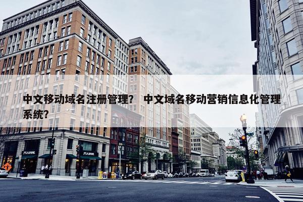 中文移动域名注册管理？ 中文域名移动营销信息化管理系统？