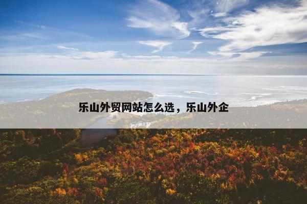 乐山外贸网站怎么选，乐山外企