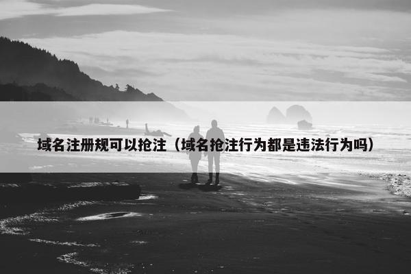 域名注册规可以抢注（域名抢注行为都是违法行为吗）