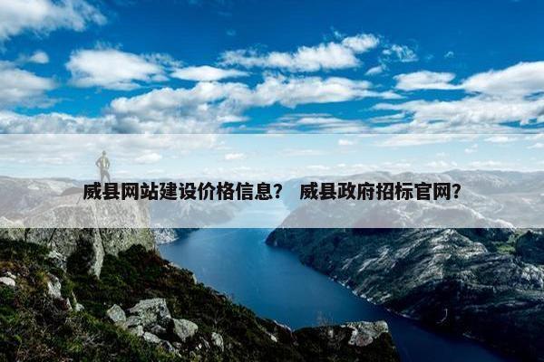 威县网站建设价格信息？ 威县政府招标官网？