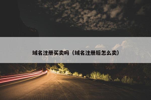 域名注册买卖吗（域名注册后怎么卖）