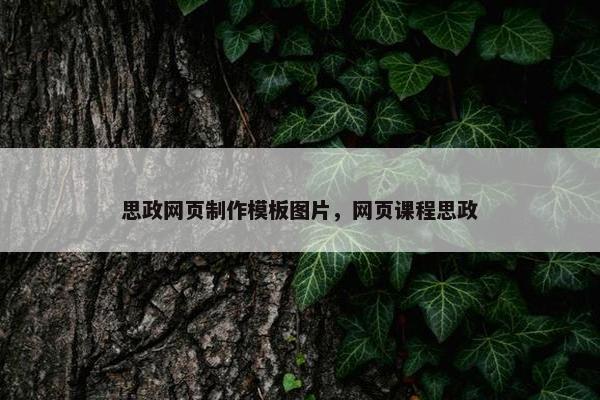 思政网页制作模板图片，网页课程思政