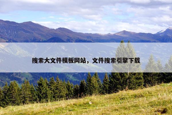 搜索大文件模板网站，文件搜索引擎下载
