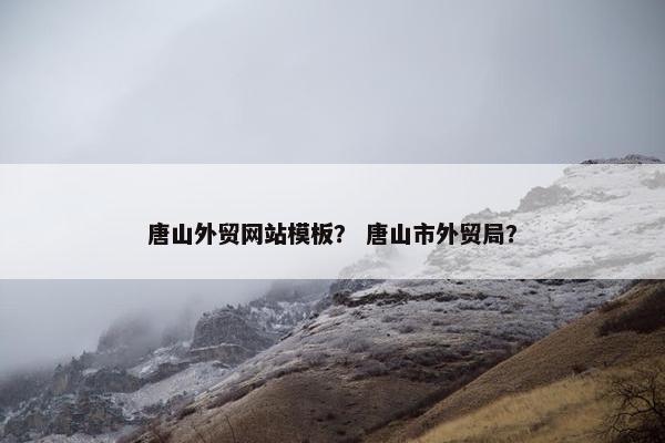 唐山外贸网站模板？ 唐山市外贸局？