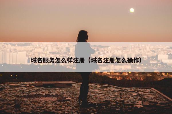 域名服务怎么样注册（域名注册怎么操作）