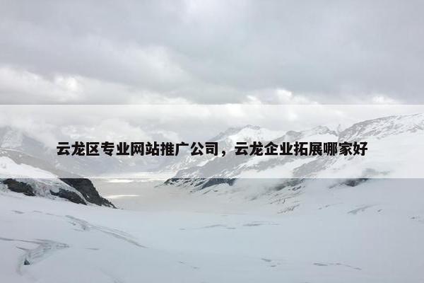 云龙区专业网站推广公司，云龙企业拓展哪家好