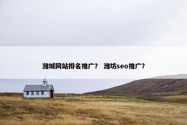 潍城网站排名推广？ 潍坊seo推广？