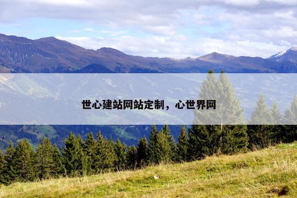 世心建站网站定制，心世界网