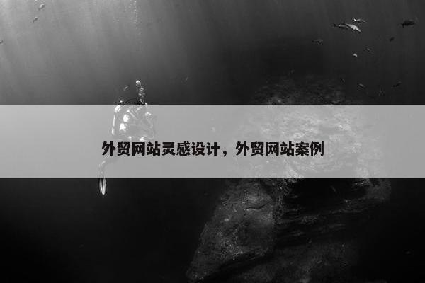 外贸网站灵感设计，外贸网站案例
