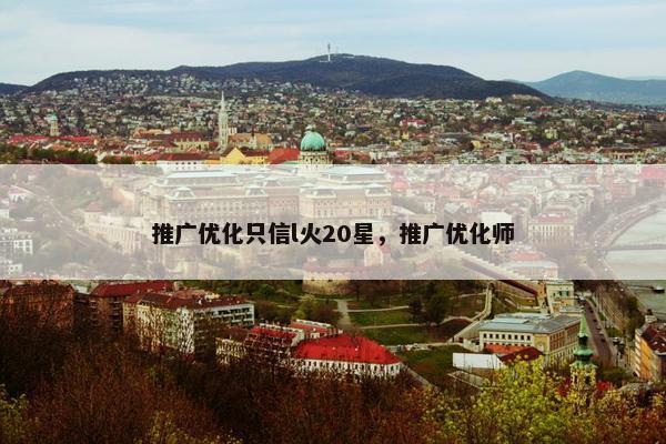 推广优化只信l火20星，推广优化师