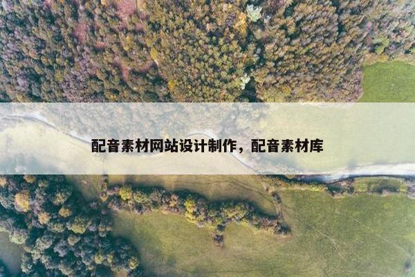 配音素材网站设计制作，配音素材库