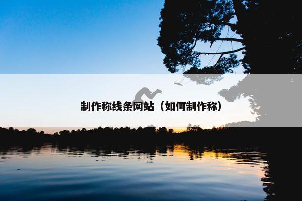 制作称线条网站（如何制作称）