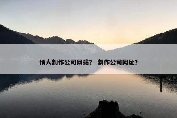 请人制作公司网站？ 制作公司网址？