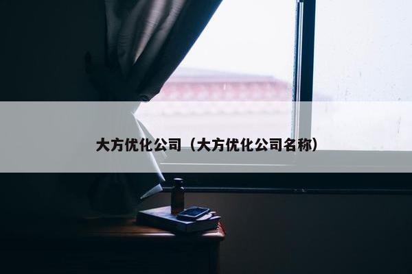 大方优化公司（大方优化公司名称）