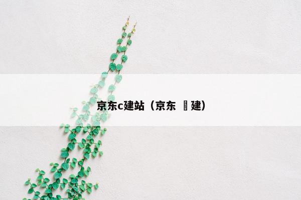 京东c建站（京东 冮建）