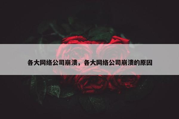 各大网络公司崩溃，各大网络公司崩溃的原因