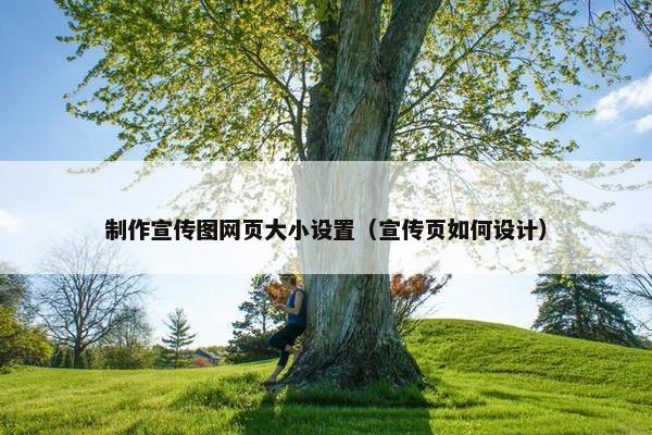 制作宣传图网页大小设置（宣传页如何设计）