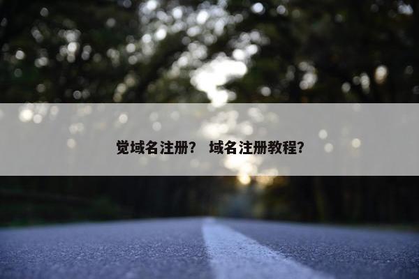 觉域名注册？ 域名注册教程？