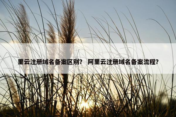 里云注册域名备案区别？ 阿里云注册域名备案流程？