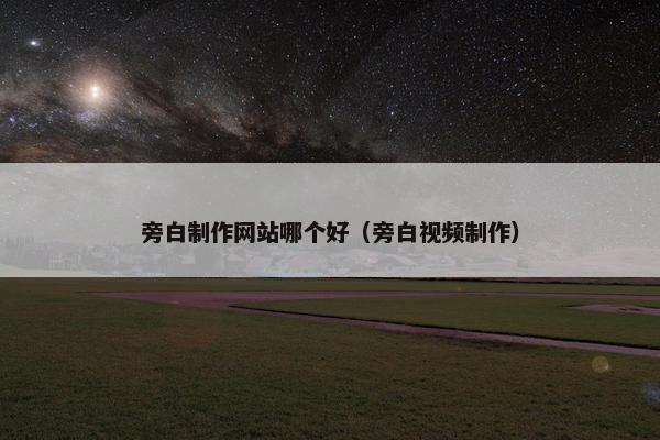 旁白制作网站哪个好（旁白视频制作）