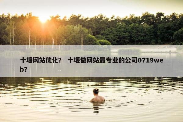 十堰网站优化？ 十堰做网站最专业的公司0719web？