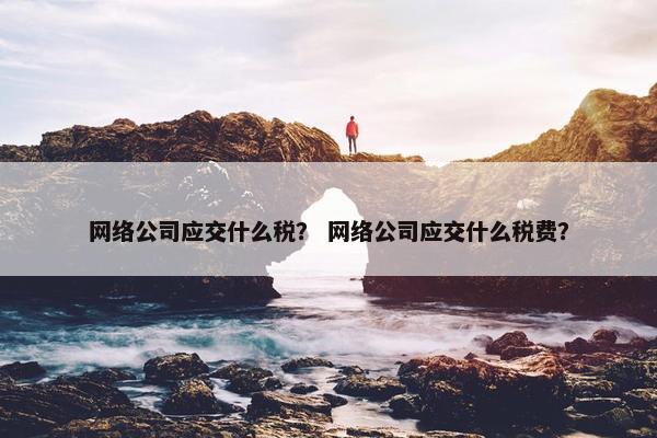 网络公司应交什么税？ 网络公司应交什么税费？