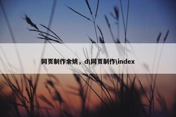 网页制作余姚，d\网页制作\index