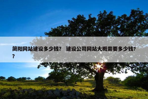 简阳网站建设多少钱？ 建设公司网站大概需要多少钱?？