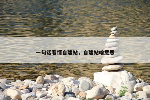 一句话看懂自建站，自建站啥意思